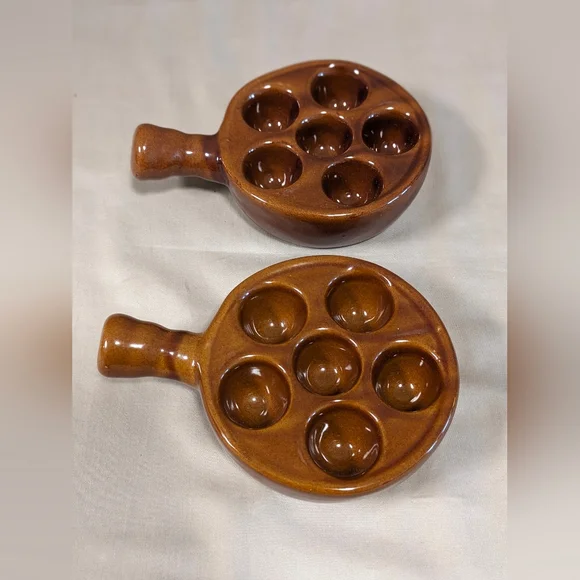 Vintage Modela DePose Made In France & Unbranded Escargot Snail Baking Dishes - Picture 13 of 16